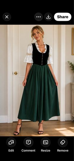 Full length Bavarian Dirndl dress