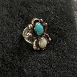 Moonstone And Turquoise Ring 