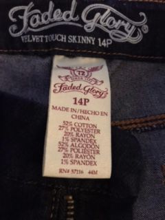 Women black jean pants