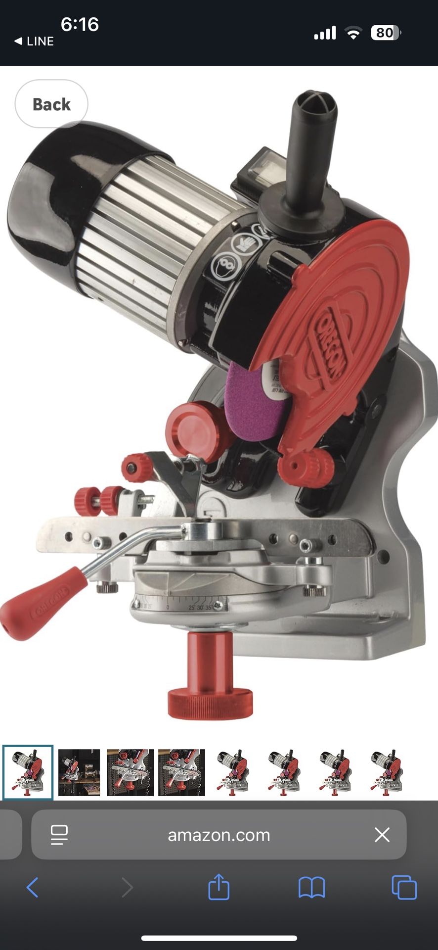 Oregon Professional Compact 120-Volt Bench Grinder, Universal Saw Chain Sharpener, for All Chainsaw Chains (410-120)