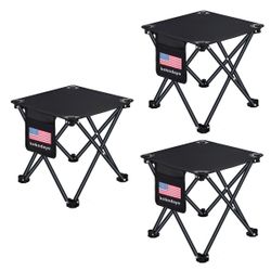 ( Pack of 3 ) Small Folding Camping Stool Outdoor Portable Fishing Chair