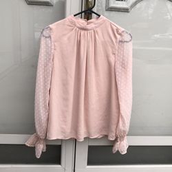 Sheer Peach Blouse (Juniors Medium/4-6)