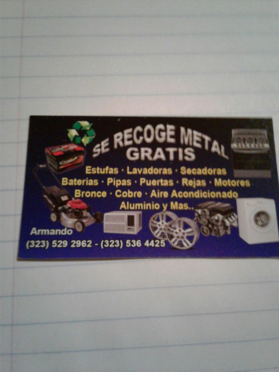Free metal pick up