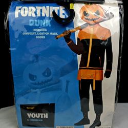 Spirit Fortnite Epic Games 2023 Punk Halloween Costume, Lighted Mask, Youth Med🎃