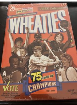 Wheaties Sealed Box 75 yrs. of Champs. Michael Jordan, Walter Payton, Tiger!