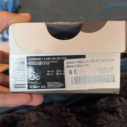 Brand New Travis Scott For TODDLERS size 6c