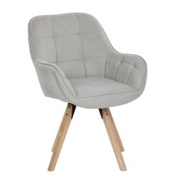 Homy Casa ONSEVIG Beige Square Leg Swivel Chair "21.26" for Living Room, Bedroom, Office, or Small Spaces