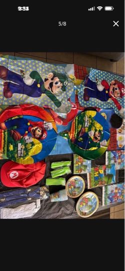Mario Brothers party supplies