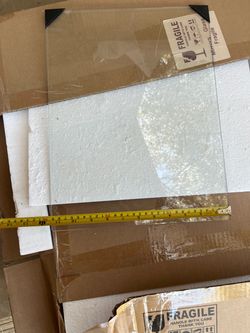 square clear tempered glass plate / placa cuadrada de vidrio templado transparente