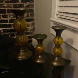 Set Of 3 Candle Holders 