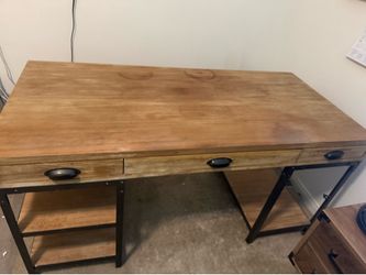 Wood Metal Desk great for home office or business desk