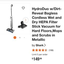 Shark Wet Dry Mop - Like New Used Once -still Have Box