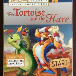 Collectible Disney’s The Tortoise And The Hate DVD With Sleeve And Collectible Litho Print. Brand New Sealed.