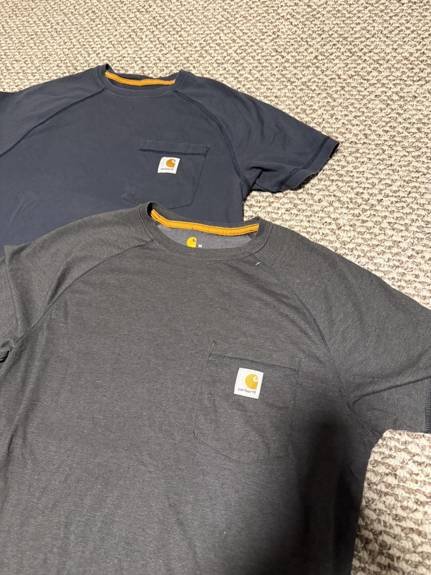 Carhartt Force T Shirt Bundle (2) Youth Medium. Blue And Grey