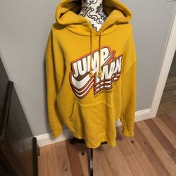 JORDAN AJ Jumpman Core Fleece Pullover Hoodie sz 2XL XX-Large Yellow Retro NBA