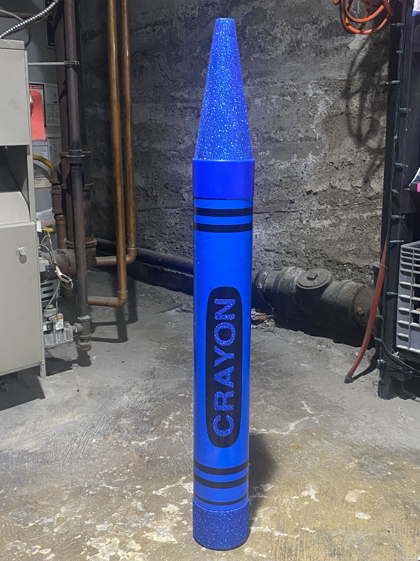 Blue Glitter Crayola CRAYON Piggy Bank