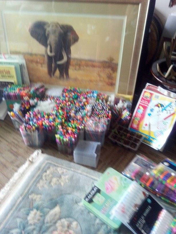 Huge Amount Of Markers And Pens