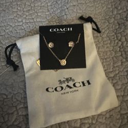 Very Nice Coach Set Including Necklace And Earrings