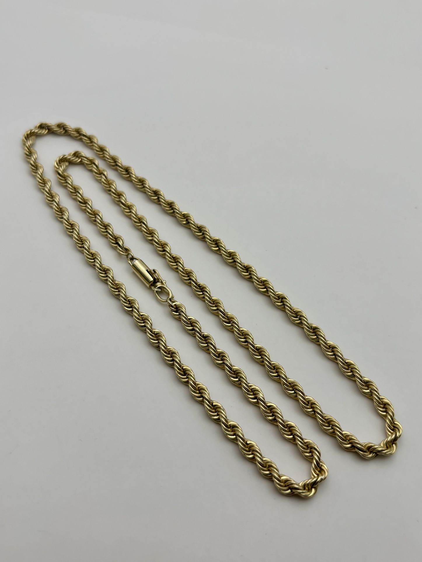 14K Solid Gold Rope Chain 22.5” - 4.2mm - 33.6gr