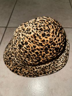 Leopard Print Bucket Hat Brown Black Animal Print One Size