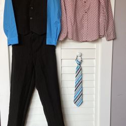 Boys clothes suits and shoes $45
