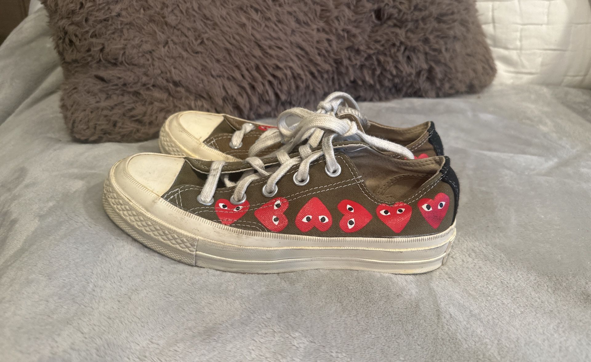 Kids Converse Comme Des Garçons Heart Sneakers