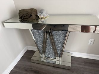 Silver accent table