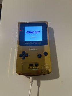 Chrome Gold Nintendo Gameboy Color Gbc rechargeable sound amplified