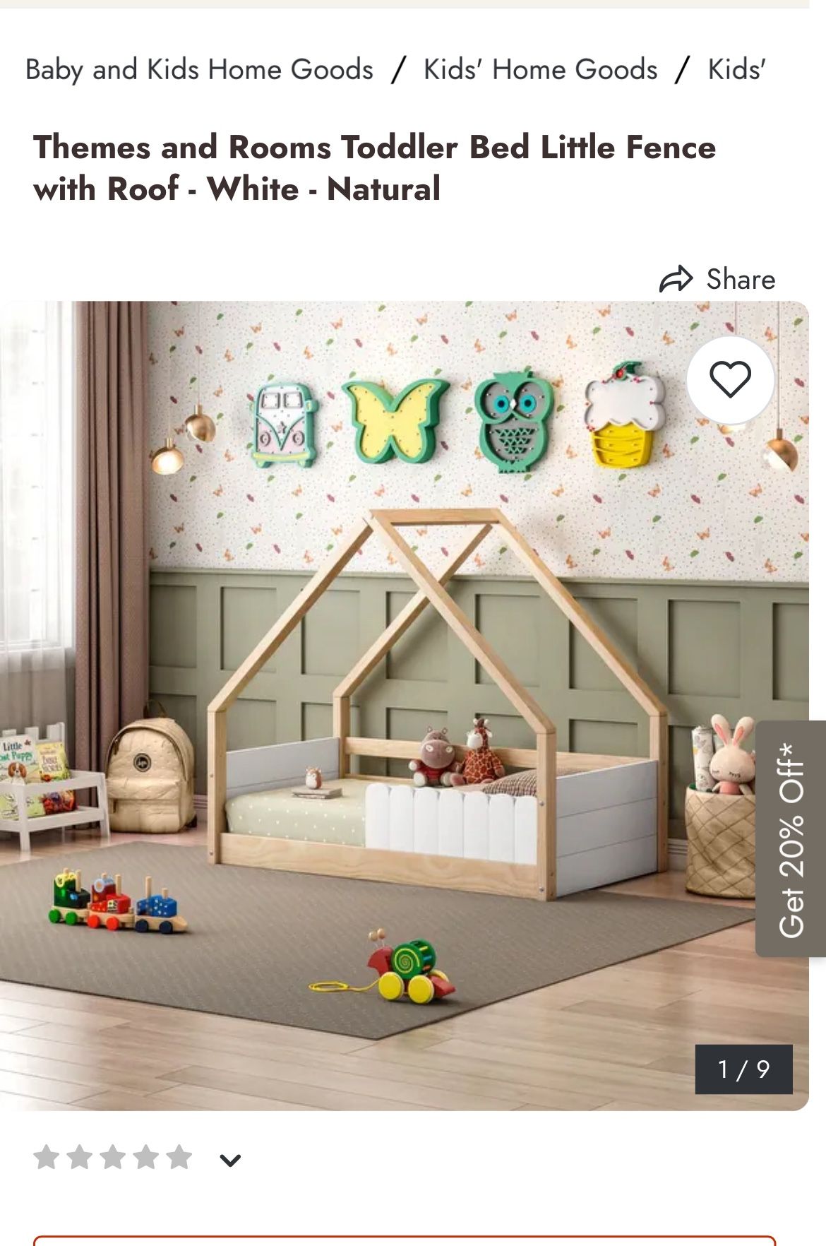 Toddler floor bed 