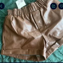 Faux Leather Shorts Xs