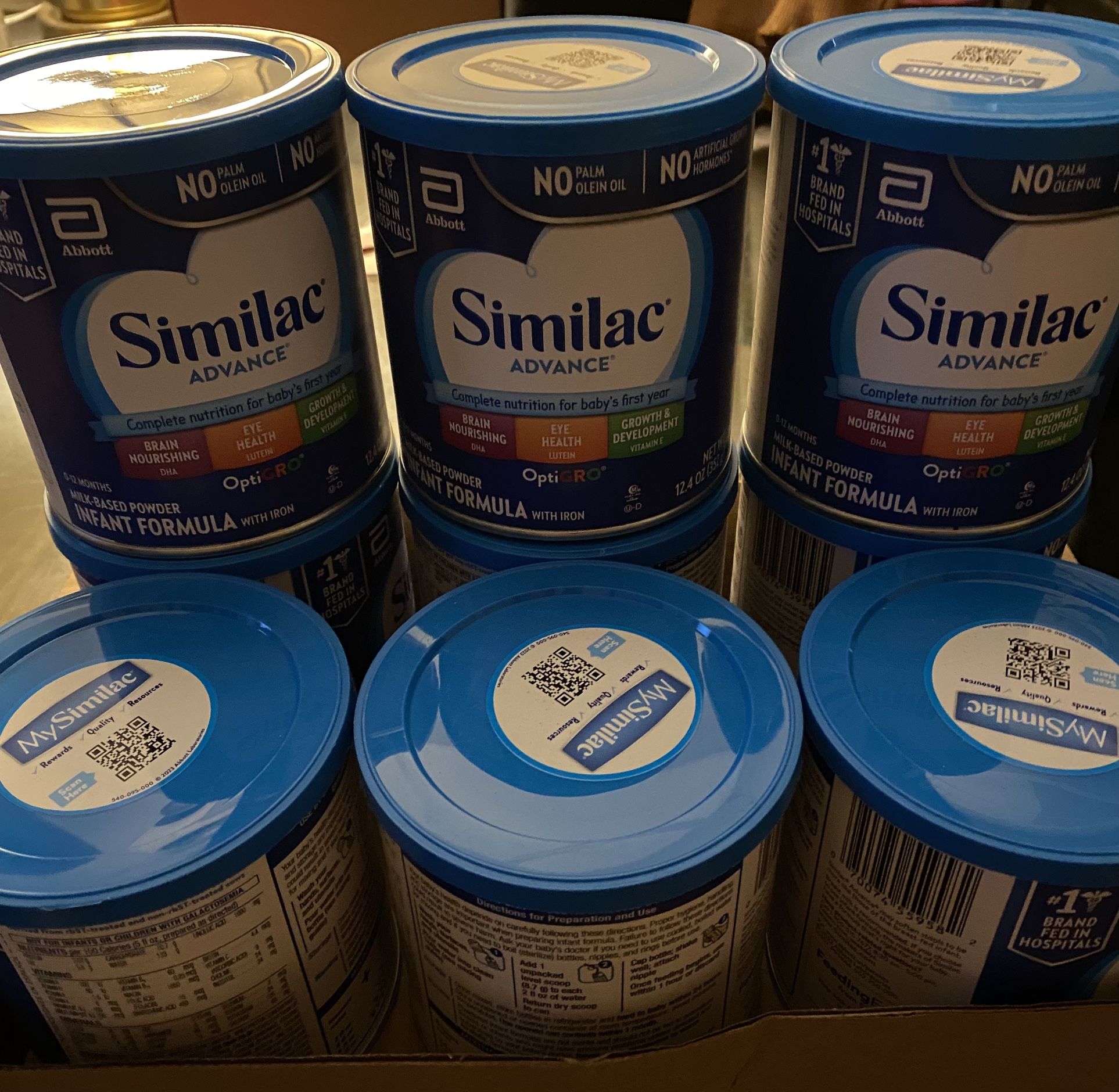 9 Cans Similac Advance