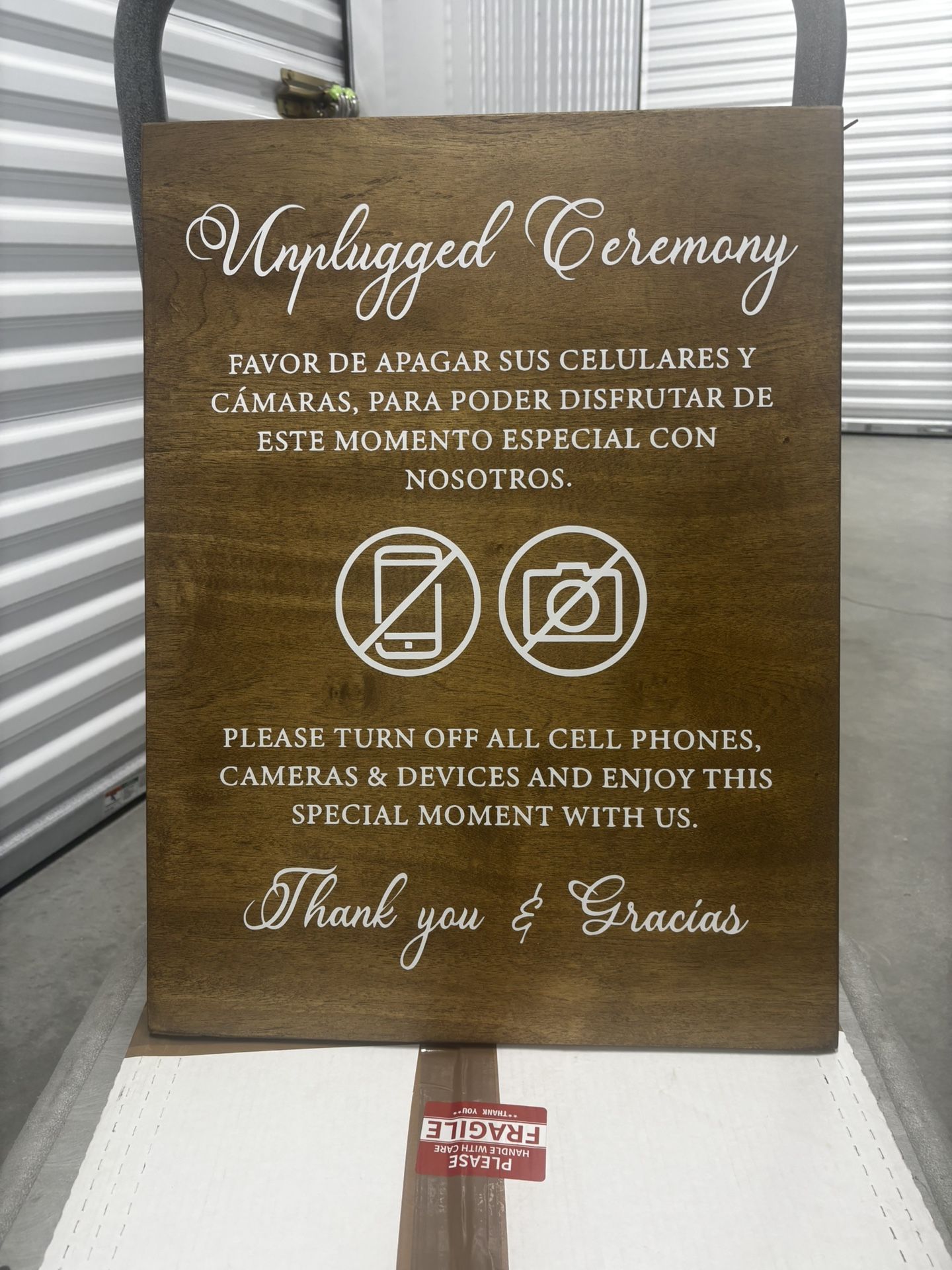Unplugged Ceremony Sign