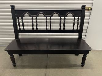 Solid wood bench