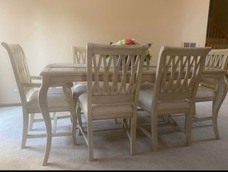 Glass top table and chairs