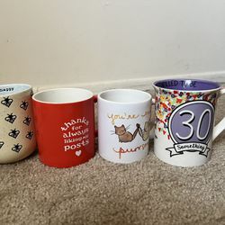 MOVING NEED GONE TODAY! set of 4 decorative coffee mugs
