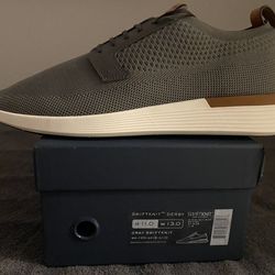 Wolf And Shepherd Swift Knit Derby Shoe.  Gray.