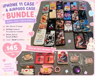 20+ iPhone 11 Cases & AirPods Cases Bundle – Anime & Cute