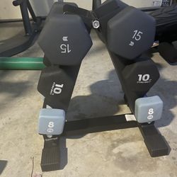 Dumbbells And Rack $85