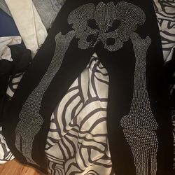 Rhinestone Skeleton Pants