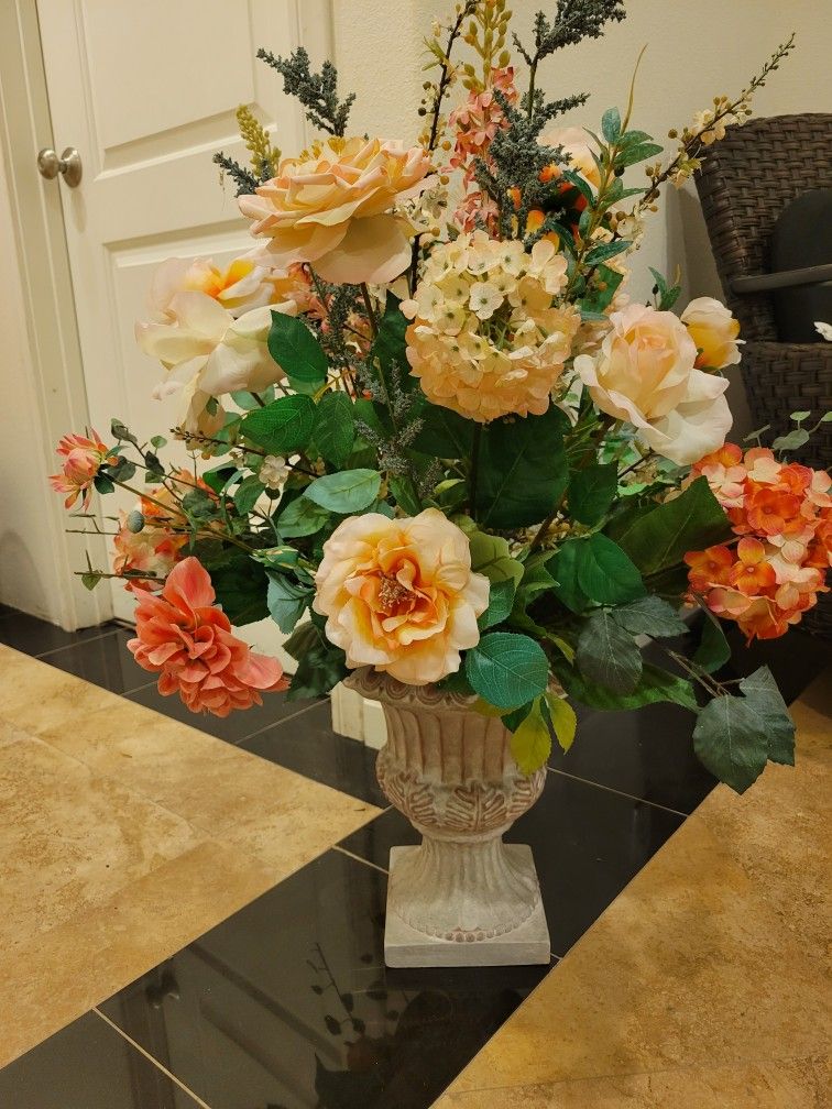 Vintage Retro Floral Decor Vase Centerpiece See All Pics