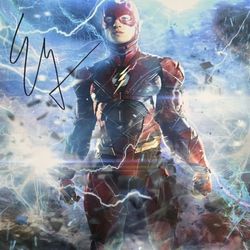 EZRA MILLER THE FLASH HAND SIGNED AUTOGRAPHED 8x10 PHOTO MINT NEW w/COA 