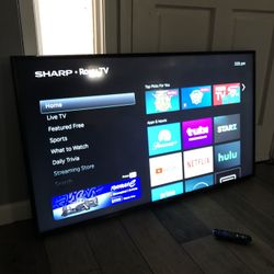 Sharp 50-inch Class 4K 3840P LED Roku Smart TV 