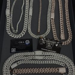 🥶 Moissanite Chains VVS Lab 💎 Solid Silver .999 Brand New Financing available