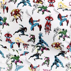 Pottery Barn - Marvel Heroes Glow-in-the-Dark Cotton Sheet Set & Pillowcases