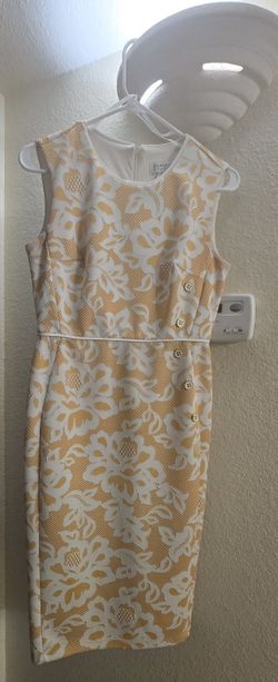 Yellow Floral White Dress