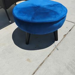 Blue Velvet Stool New 