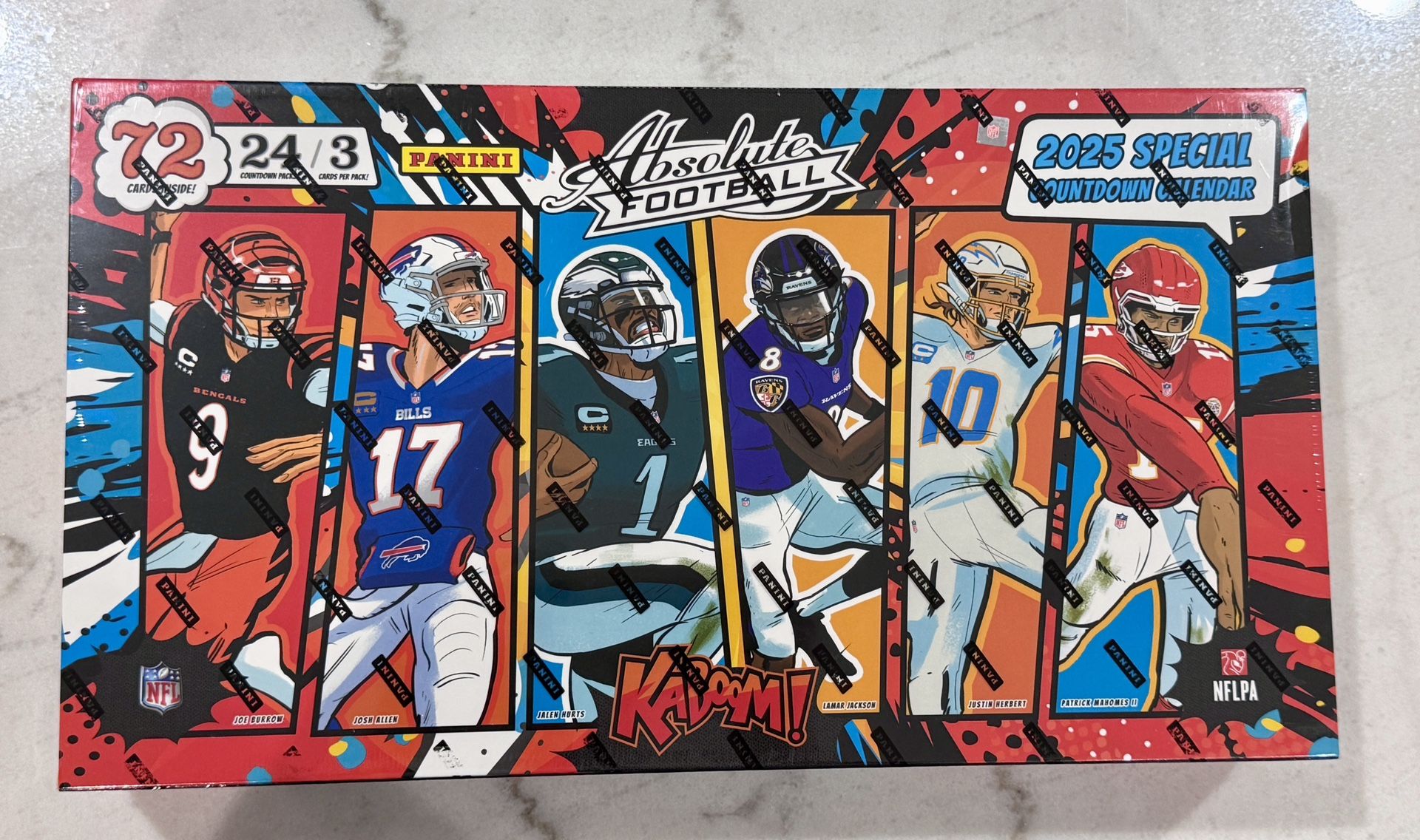 2025 Panini Absolute Football Special Countdown Calendar 