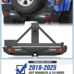 2018–2025 Jeep Wrangler JL Steel Rear Bumper With Tire Carrier 