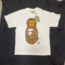 Bape leopard print tee