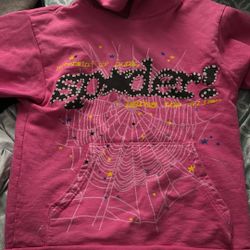 pink sp5der hoodie 